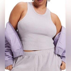 NWT Good American Thermal Cut 90’s Tank in Lilac Size 4 (XL)